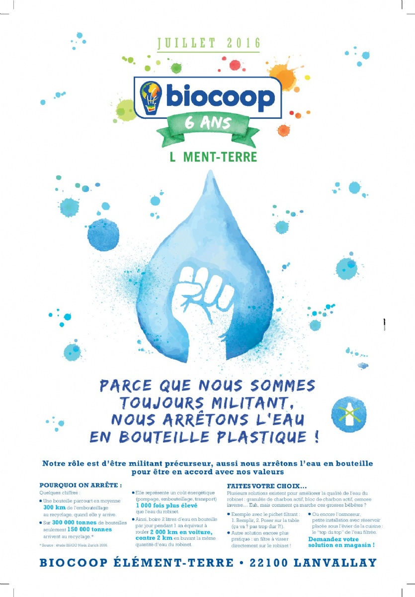 Fini les bouteilles d'eau en plastique ! Fini les bouteilles d'eau en plastique !